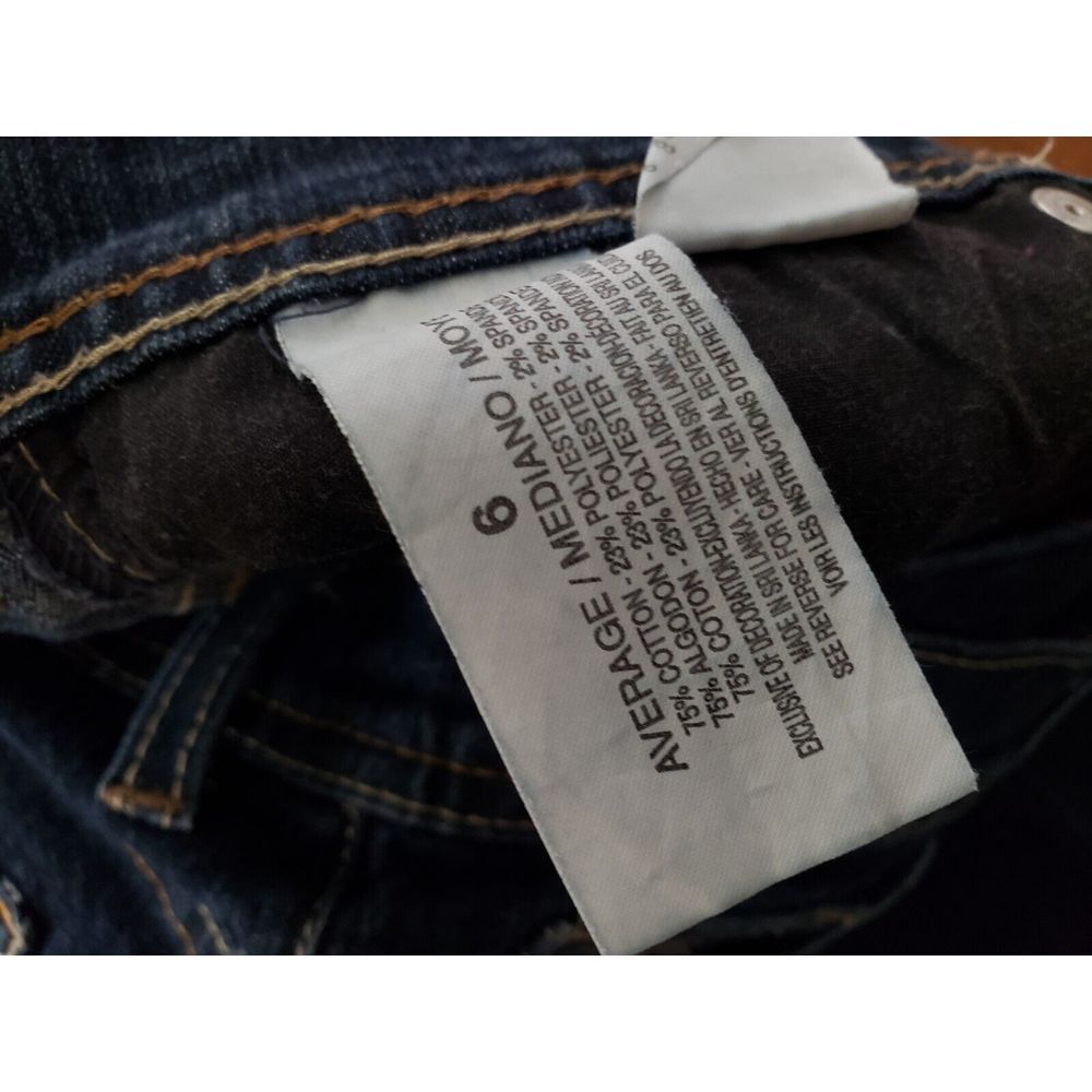 Vtg Gloria Vanderbilt Amanda Jeans Sz 6‎ Average Highwaist Blue Faux Rhinestones - Picture 7 of 10